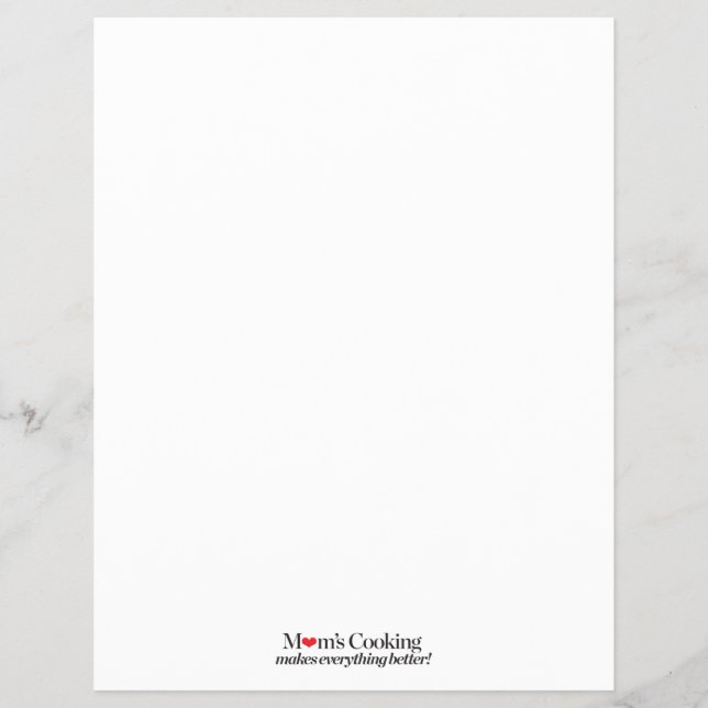 Mum's Cooking Makes Everything Better Flyer (Front)