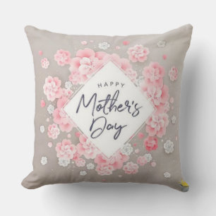 Mum's Cosy Corner: Floral Happy Mother's Day Pillo Cushion