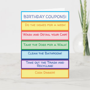 Mum's Coupon Birthday Card