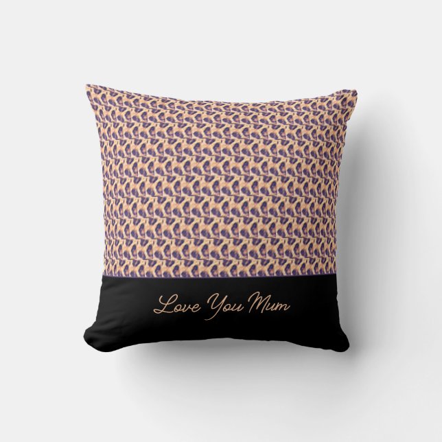 Mum's Cute and Awesome Leopard Pattern  Cushion (Front)