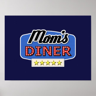 Mum's Diner - Fun Mum Life Kitchen Wall Art Poster