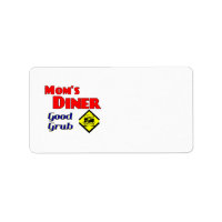 Mum's Diner Good Grub Funny Retro Saying