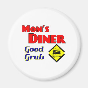 Mum's Diner Good Grub Retro Restaurant Magnet