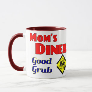 Mum's Diner Good Grub Retro Restaurant Mug
