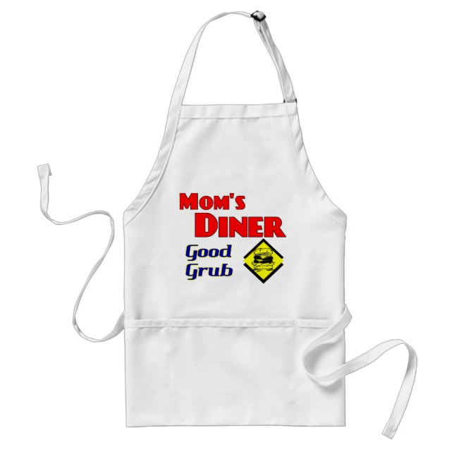 Mum's Diner Good Grub Retro Restaurant Standard Apron (Front)