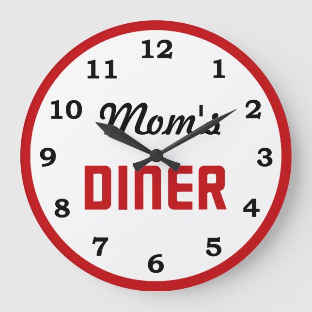 Mum's Diner Large Clock (Front)
