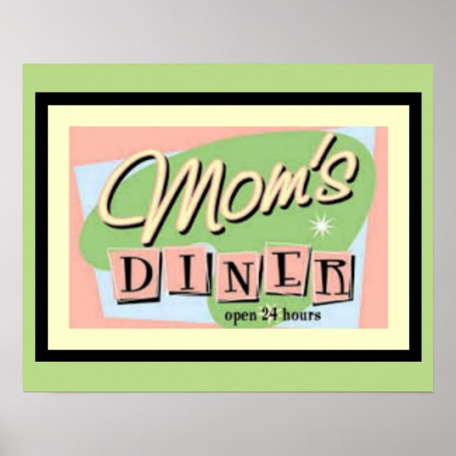 Mum's Diner Nostalgic Poster 16 x 20 (Front)