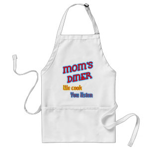 Mum's Diner We Cook You Listen Funny Neon Standard Apron