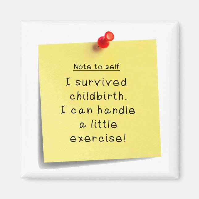 Mum's Exercise New Year Resolution Funny Magnet (Front)