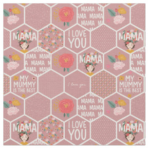 Mum's fabric Pachwork happy mothers day