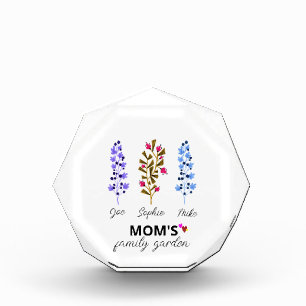 Mum's Family Garden Photo Block Personalised Gift