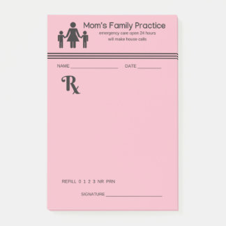 Mum's Family Practice Prescription Pad Post-it Notes