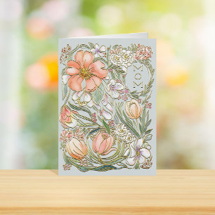 Mum's Favourite Colour Floral Mother's Day Foil Greeting Card