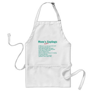 Mum's favourite sayings on gifts for her. standard apron