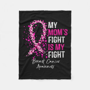 Mum's Fight Is My Fight Breast Cancer Awareness Gi Fleece Blanket