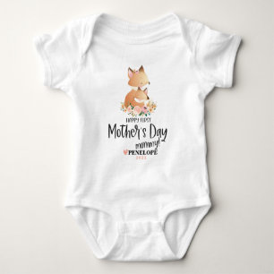 Mum's First Mother's Day Baby Bodysuit With Name