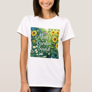 Mum's Garden Squad_Sunflowers Daises Butterflies T-Shirt