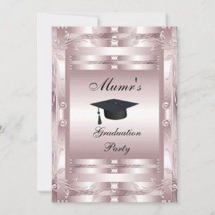 Mum's Graduation Party Formal Invitation
