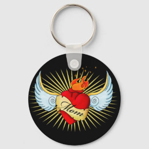 Mum's Heart Key Ring