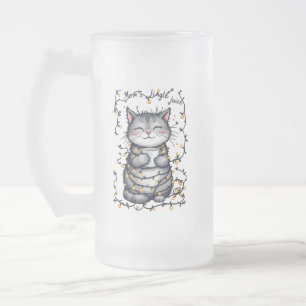 Mum's Jingle Juice  Frosted Glass Beer Mug