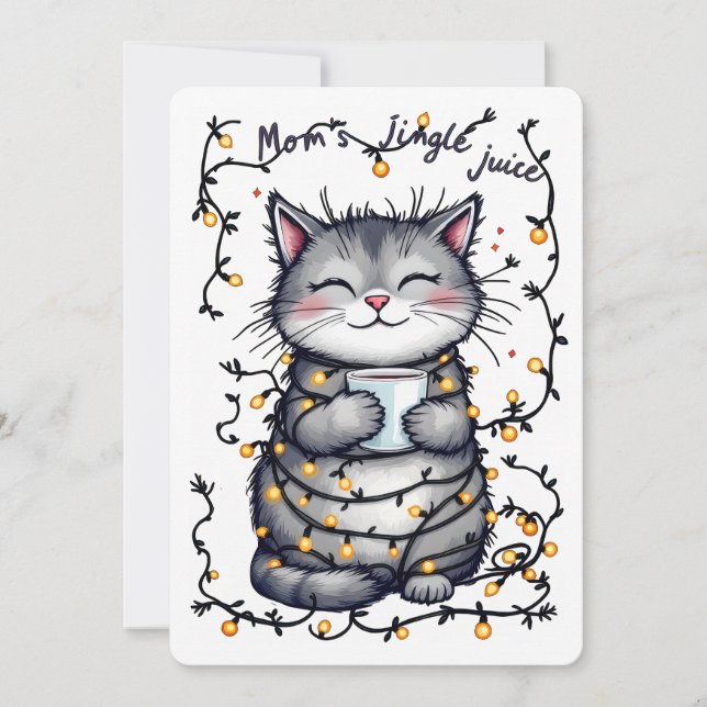 Mum's Jingle Juice  Holiday Card (Front)