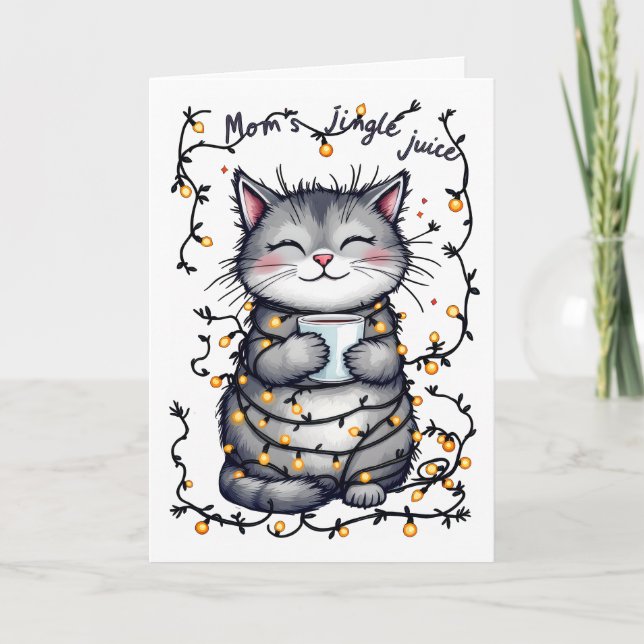 Mum's Jingle Juice  Holiday Card (Front)