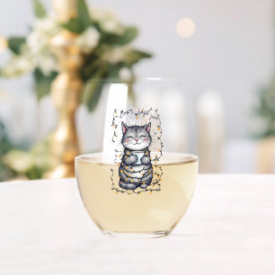 Mum's Jingle Juice  Stemless Wine Glass
