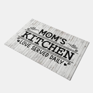 Mum's Kitchen loved word art  Doormat
