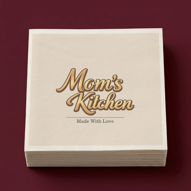 Mum's Kitchen Personalised Napkin (Creator Uploaded)