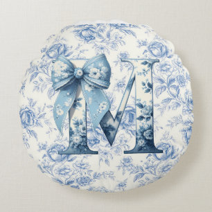 Mum's Light Blue Chinoiserie Round Pillow