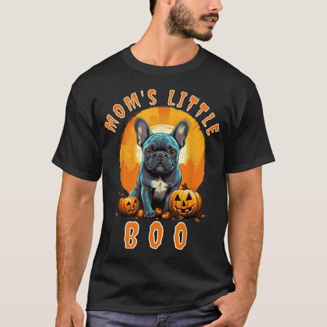 Mum'S Little Boo French Bulldog Halloween Frenchie T-Shirt (Front)