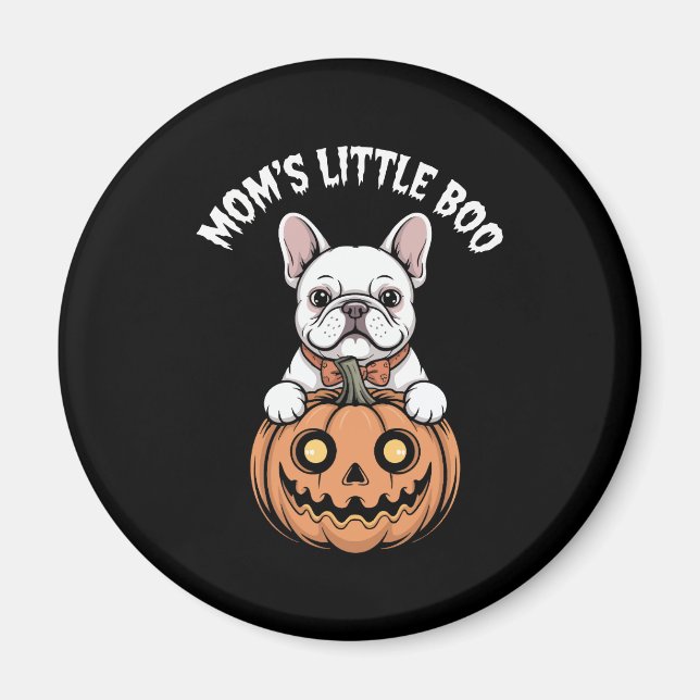 Mum's Little Boo French Bulldog Hallowen Magnet (Front)