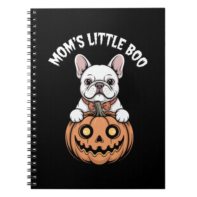 Mum's Little Boo French Bulldog Hallowen Notebook (Front)