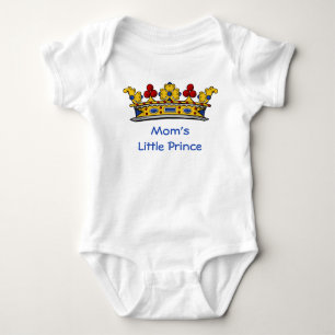 Mum's Little Prince with Crown Baby Bodysuit