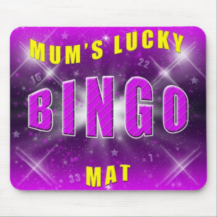 mum's lucky bingo mat mouse mat