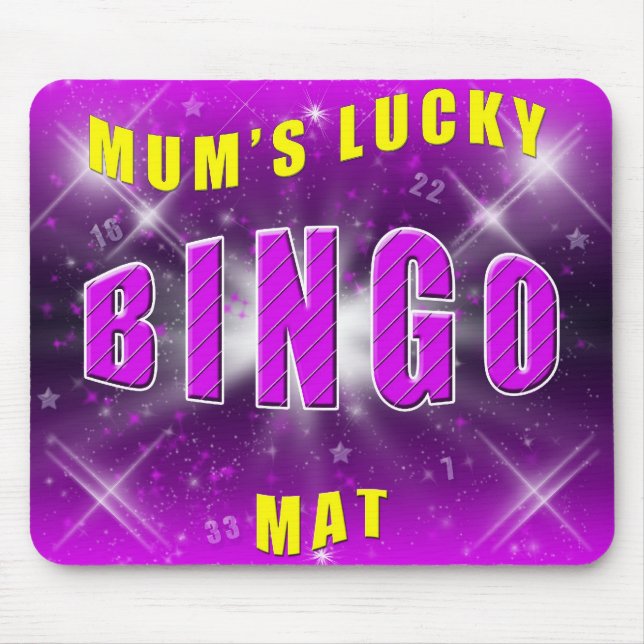 mum's lucky bingo mat mouse mat (Front)