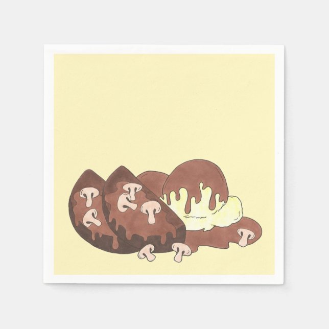 Mum's Meatloaf Mashed Potatoes Gravy Food Foodie Napkin (Front)