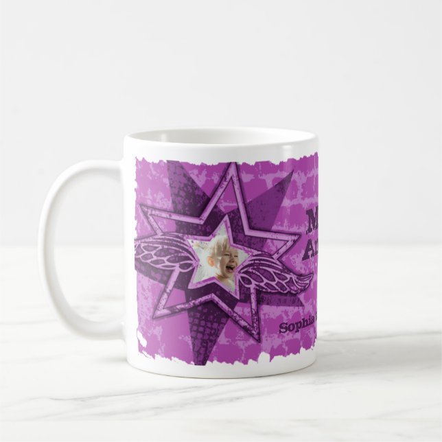 Mum's/Mum's Angels in stars purple mug (Left)