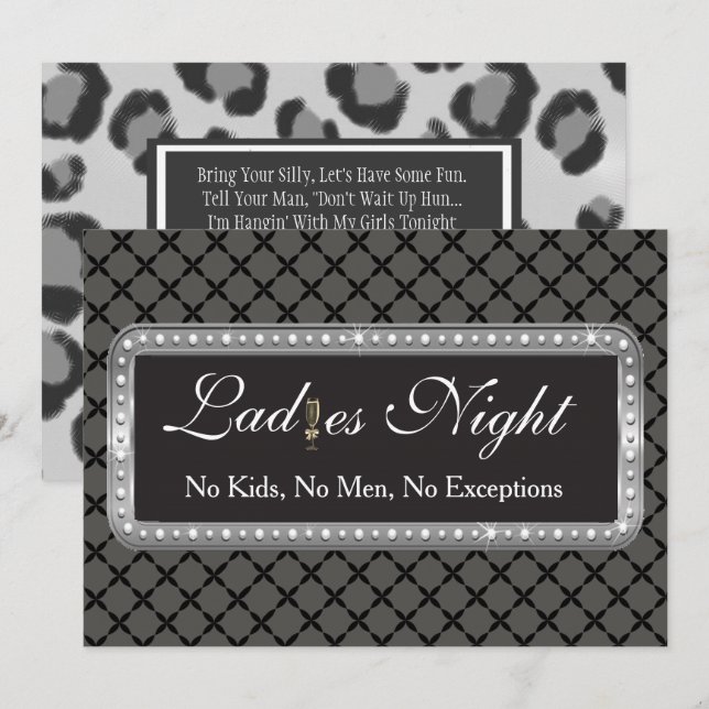 Mum's Night Out Party Invitation (Front/Back)