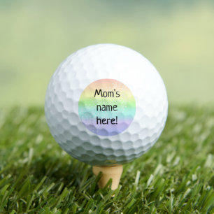 Mum's Personalised Rainbow Golf Balls
