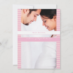 Mum's Photo Baby Girl Shower Announcement