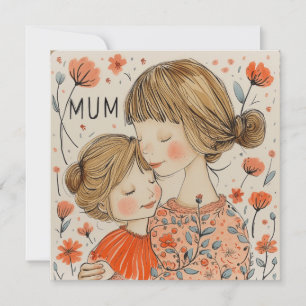 Mum's Radiant Love: Thoughtful Wishes Holiday Card