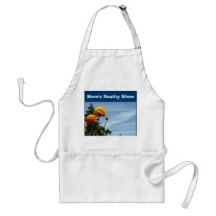 Mum's Reality Show aprons Orange Rose Blue Sky