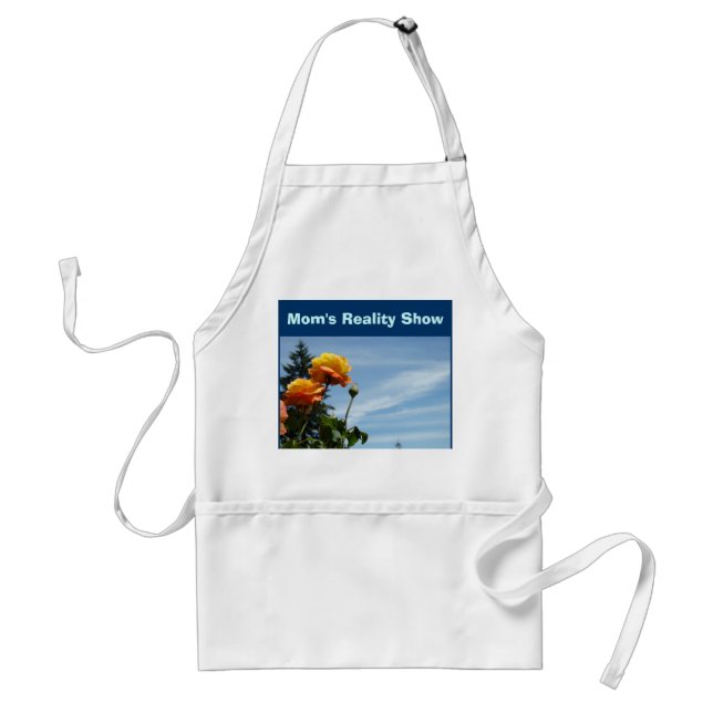 Mum's Reality Show aprons Orange Rose Blue Sky (Front)
