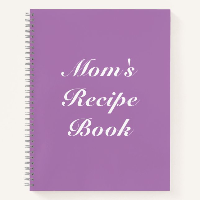 Mum's Recipe Book, Mother's day or Birthday gift N Notebook (Front)