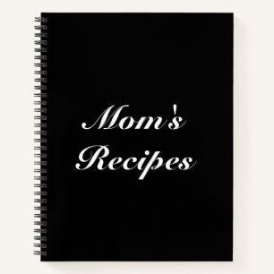 Mum's Recipes, Mother's day Birthday gift custom Notebook