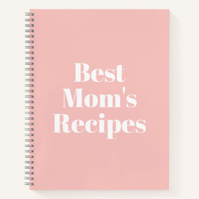 Mum's Recipes, Mother's day or Birthday gift Notebook (Front)