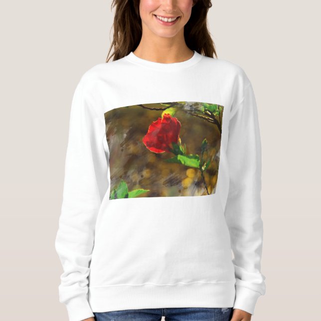 Mum's Red Flower Sweatshirt (Front)