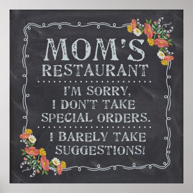 Mum's Restaurant Poster (Front)