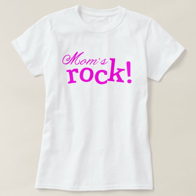 Mum's Rock Mother's Day T-Shirt (Design Front)
